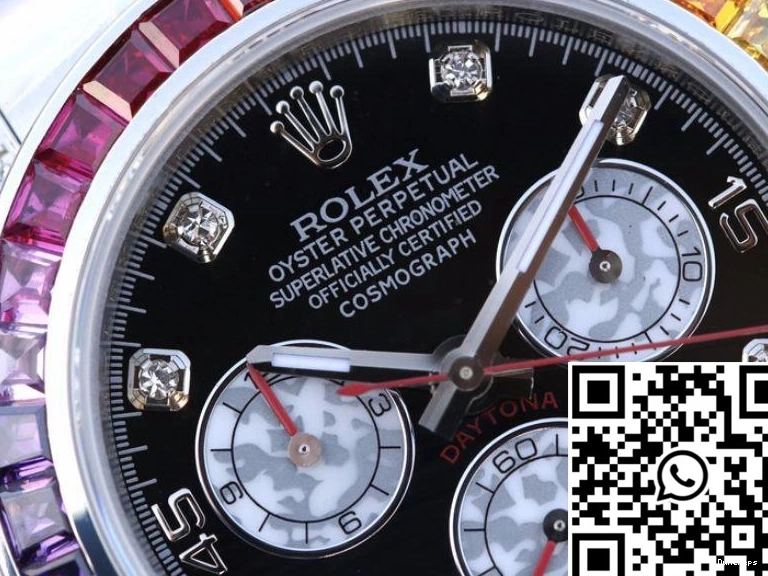 Cosmograph Dial Rolex BL 116595RBOW Factory Black Daytona Rainbow 0407